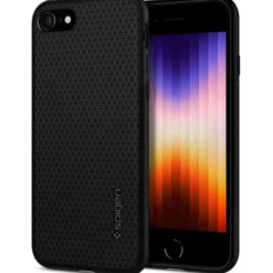 Spigen Iphone Se 2020|Iphone 7-Etui Liquid Air Apple iPhone SE 2022 2020 7 8 Black Czarne Case