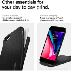 Spigen Iphone Se 2020|Iphone 7-Etui Liquid Air Apple iPhone SE 2022 2020 7 8 Black Czarne Case