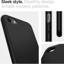 Spigen Iphone Se 2020|Iphone 7-Etui Liquid Air Apple iPhone SE 2022 2020 7 8 Black Czarne Case