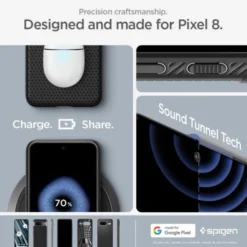 Spigen Google|Pixel 8-Etui Liquid Air Google Pixel 8 Matte Black Case