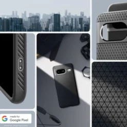 Spigen Google|Pixel 8-Etui Liquid Air Google Pixel 8 Matte Black Case