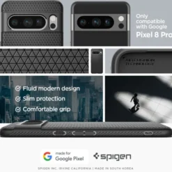Spigen Google|Pixel 8 Pro-Etui Liquid Air Google Pixel 8 Pro Matte Black Case