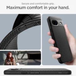 Spigen Pixel 8A|Google-Etui Liquid Air Google Pixel 8a Matte Black