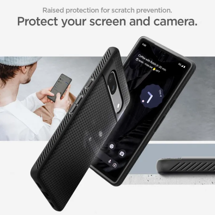 Spigen Google|Pixel 7A-Etui Liquid Air Google Pixel 7A Matte Black Case