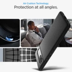 Spigen Google|Pixel 7A-Etui Liquid Air Google Pixel 7A Matte Black Case