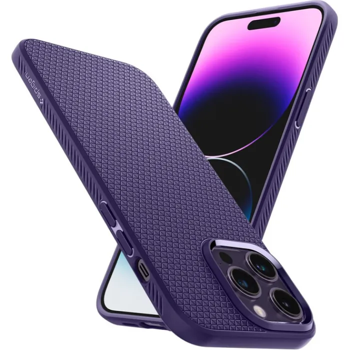 Spigen Iphone 14 Pro|Apple-Etui Liquid Air iPhone 14 Pro Deep Purple Case