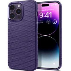 Spigen Iphone 14 Pro|Apple-Etui Liquid Air iPhone 14 Pro Deep Purple Case