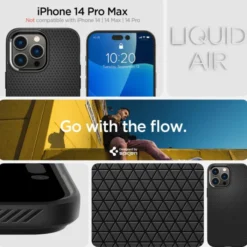 Spigen Iphone 14 Pro Max|Apple-Etui Liquid Air iPhone 14 Pro Max Matte Black