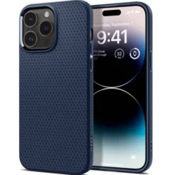 Spigen Iphone 14 Pro|Apple-Etui Liquid Air iPhone 14 Pro Navy Blue