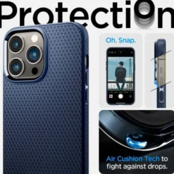 Spigen Iphone 14 Pro|Apple-Etui Liquid Air iPhone 14 Pro Navy Blue