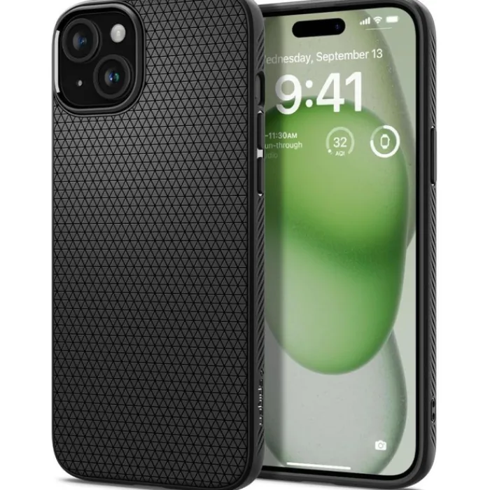 Spigen Iphone 15 Plus|Apple-Etui Liquid Air iPhone 15 Plus Matte Black Case