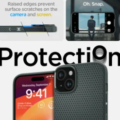 Spigen Iphone 15|Apple-Etui Liquid Air iPhone 15 Abyss Green Case