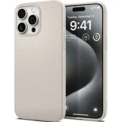Spigen Iphone 15 Pro|Apple-Etui Liquid Air iPhone 15 Pro Natural Titanium