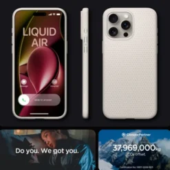 Spigen Iphone 15 Pro|Apple-Etui Liquid Air iPhone 15 Pro Natural Titanium