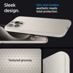 Spigen Iphone 15 Pro|Apple-Etui Liquid Air iPhone 15 Pro Natural Titanium