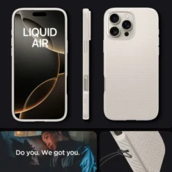 Spigen Iphone 16 Pro Max|Apple-ETUI LIQUID AIR IPHONE 16 PRO MAX NATURAL TITANIUM