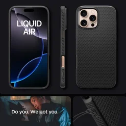 Spigen Iphone 16 Pro Max|Apple-ETUI LIQUID AIR IPHONE 16 PRO MAX MATTE BLACK