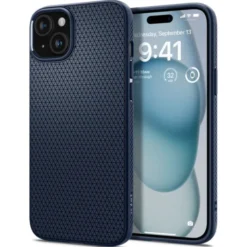 Spigen Iphone 15|Apple-Etui Liquid Air iPhone 15 Navy Blue Case
