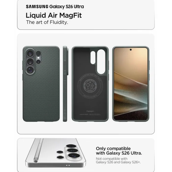 Spigen Samsung|Galaxy S26 Ultra-ETUI LIQUID AIR MAG SAMSUNG GALAXY S26 ULTRA MAGSAFE ABYSS GREEN