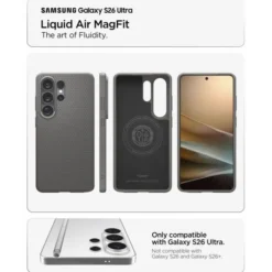 Spigen Samsung|Galaxy S26 Ultra-ETUI LIQUID AIR MAG SAMSUNG GALAXY S26 ULTRA MAGSAFE MARBLE GREY