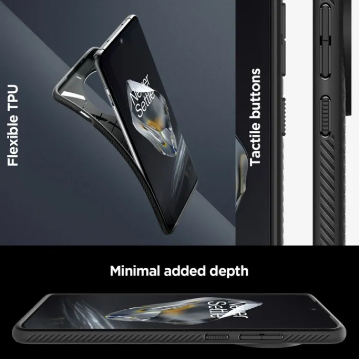 Spigen 12|Oneplus-Etui Liquid Air Oneplus 12 Matte Black Case