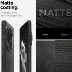 Spigen 12|Oneplus-Etui Liquid Air Oneplus 12 Matte Black Case