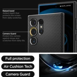 Spigen Samsung|Galaxy S24 Ultra-Etui Liquid Air Samsung Galaxy S24 Ultra Matte Black Case