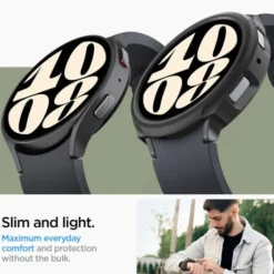 Spigen Galaxy Watch 6 40Mm|Samsung-Etui Liquid Air Samsung Galaxy Watch 6 (40 MM) Matte Black Case