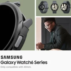 Spigen Galaxy Watch 6 40Mm|Samsung-Etui Liquid Air Samsung Galaxy Watch 6 (40 MM) Matte Black Case