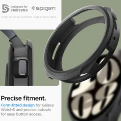 Spigen Galaxy Watch 6 44Mm|Samsung-Etui Liquid Air Samsung Galaxy Watch 6 (44 MM) Matte Black Case