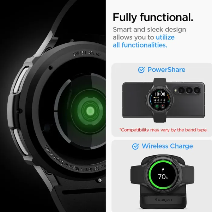 Spigen Galaxy Watch 6 Classic 47Mm|Samsung-Etui Liquid Air Samsung Galaxy Watch 6 Classic (47 MM) Matte Black Case