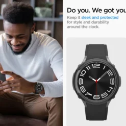 Spigen Galaxy Watch 6 Classic 43Mm|Samsung-Etui Liquid Air Samsung Galaxy Watch 6 Classic (43 MM) Matte Black Case