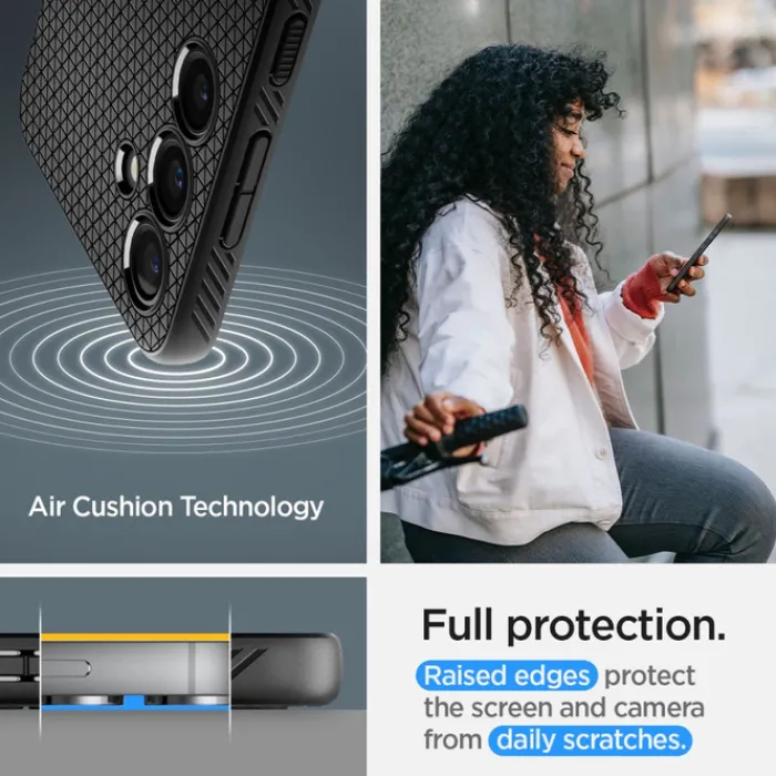 Spigen Samsung|Galaxy S24-Etui Liquid Air Samsung Galaxy S24 Matte Black Case
