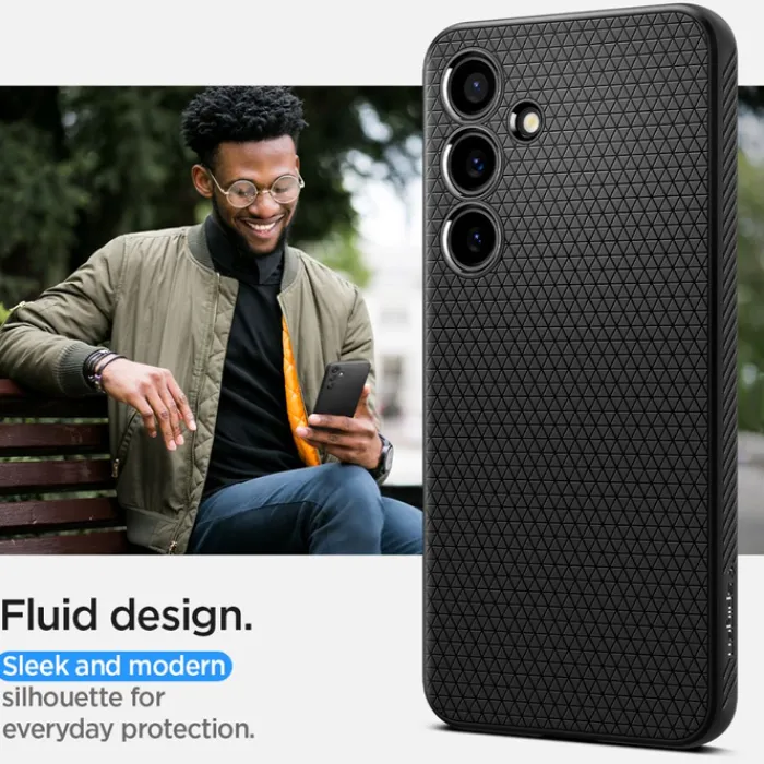 Spigen Samsung|Galaxy S24-Etui Liquid Air Samsung Galaxy S24 Matte Black Case