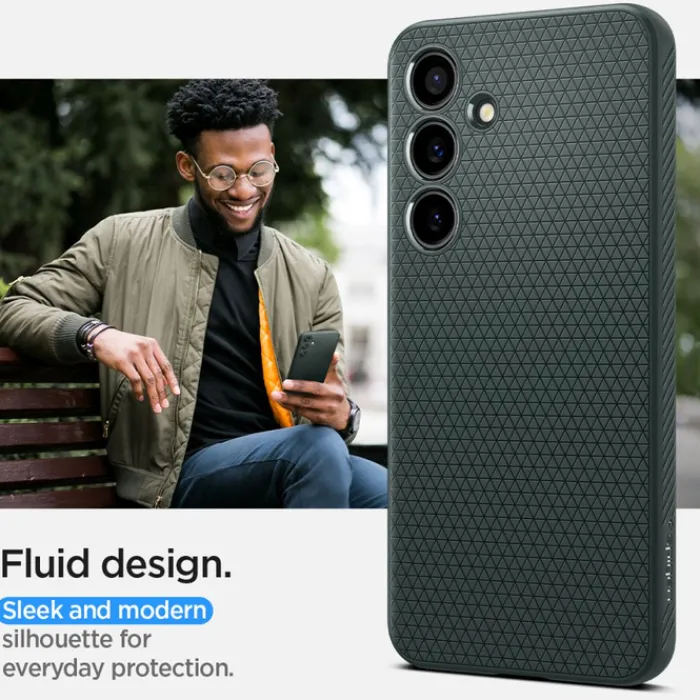 Spigen Samsung|Galaxy S24-Etui Liquid Air Samsung Galaxy S24 Abyss Green Case