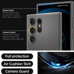 Spigen Samsung|Galaxy S24 Ultra-Etui Liquid Air Samsung Galaxy S24 Ultra Marble Grey Case