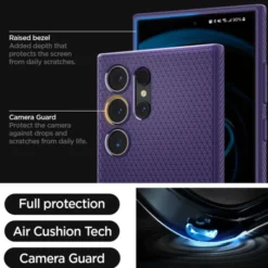 Spigen Samsung|Galaxy S24 Ultra-Etui Liquid Air Samsung Galaxy S24 Ultra Deep Purple Case