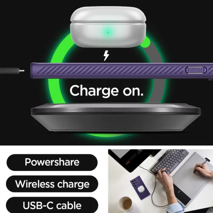 Spigen Samsung|Galaxy S24 Ultra-Etui Liquid Air Samsung Galaxy S24 Ultra Deep Purple Case