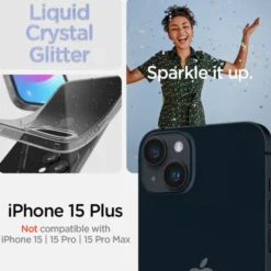 Spigen Iphone 15 Plus|Apple-Etui Liquid Crystal iPhone 15 Plus Glitter Crystal Case