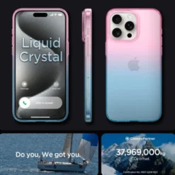 Spigen Iphone 15 Pro|Apple-Etui Liquid Crystal iPhone 15 Pro Gradation Pink Case