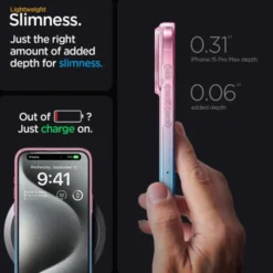 Spigen Iphone 15 Pro|Apple-Etui Liquid Crystal iPhone 15 Pro Gradation Pink Case