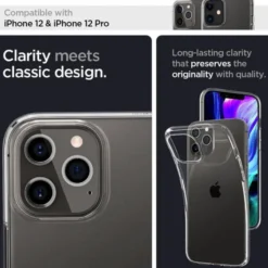 Spigen Iphone 12 Pro|Apple-Etui Liquid Crystal iPhone 12 12 Pro Crystal Clear Przeźroczyste Case
