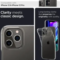 Spigen Iphone 12 Pro|Apple-Etui Liquid Crystal iPhone 12 12 Pro Crystal Clear Przeźroczyste Case