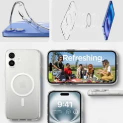 Spigen Iphone 16 Plus|Iphone 16 Plus-Etui LIQUID CRYSTAL MAG MAGSAFE IPHONE 16 PLUS CLEAR