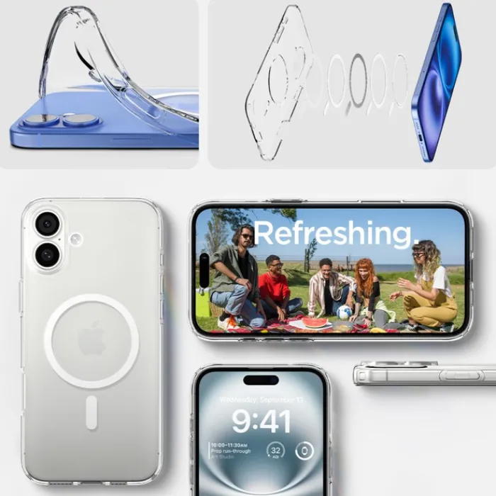Spigen Iphone 16 Plus|Iphone 16 Plus-Etui LIQUID CRYSTAL MAG MAGSAFE IPHONE 16 PLUS CLEAR