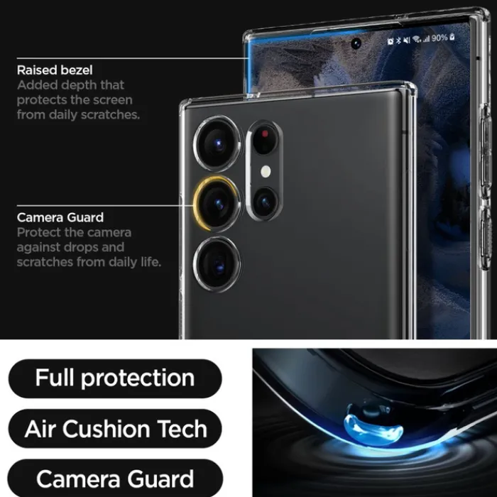 Spigen Samsung|Galaxy S23 Ultra-Etui Liquid Crystal Samsung S23 Ultra Crystal Clear Przezroczysty Case