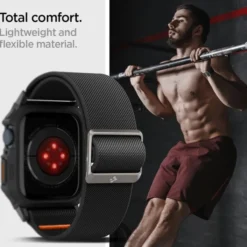 Spigen Apple Watch Se 44Mm|Apple Watch 9 45Mm-Etui LITE FIT ”PRO” APPLE WATCH 4 / 5 / 6 / 7 / 8 / 9 / SE (44 / 45 MM) MATTE BLACK