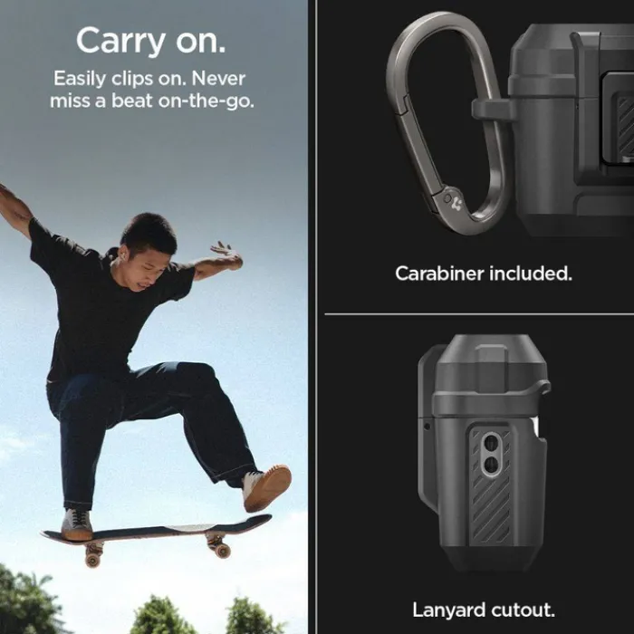 Spigen Inne|Airpods Pro-ETUI LOCK FIT AIRPODS PRO 1 / 2 MATTE BLACK