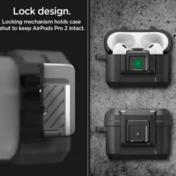 Spigen Inne|Airpods Pro-ETUI LOCK FIT AIRPODS PRO 1 / 2 MATTE BLACK