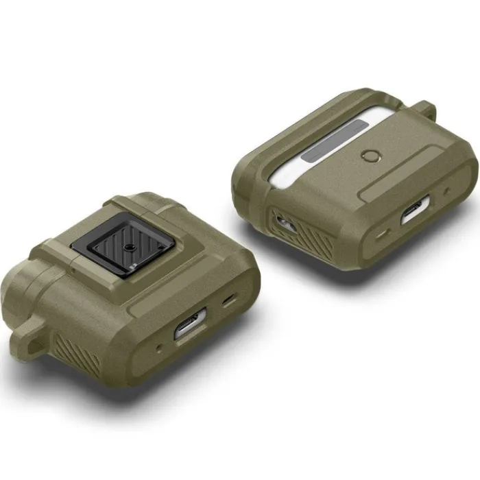 Spigen Airpods Pro|Etui Airpods-Etui Lock Fit Airpods Pro 1 / 2 Vintage Khaki Case